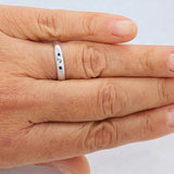 Sapphires & Diamond Trio Ring (size 9 1/2)