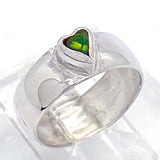 Peridot Hear Ring (size 5)