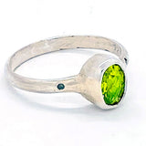 Peridot & Diamond Ring (size 6)