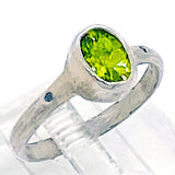 Peridot & Diamond Ring (size 6)
