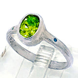 Peridot & Diamond Ring (size 6)