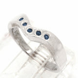 Blue Sapphire 'V' Ring (size 6 1/2)
