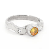 Ethiopian Opal & Sappires Ring (size 7 1/2)