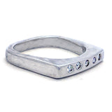 White Sapphires row Ring (size 7)