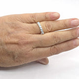White Sapphires row Ring (size 7)