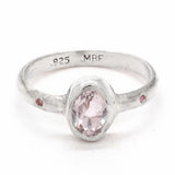 Morganite & Pink Sapphire Ring (size 8 1/2)