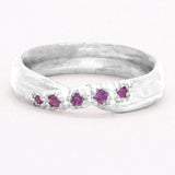 Criss Cross Pink Sapphires Ring (size 9)