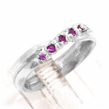 Criss Cross Pink Sapphires Ring (size 9)